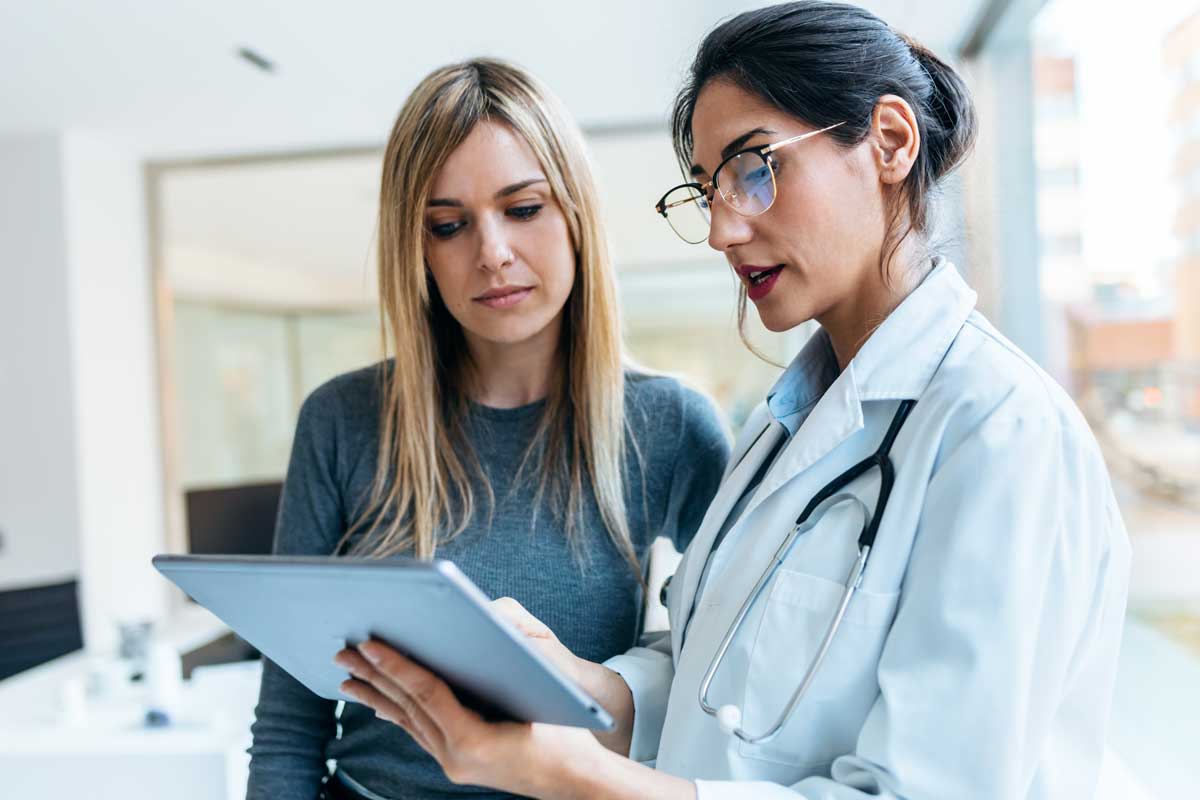 Employer reviewing a health plan performance report